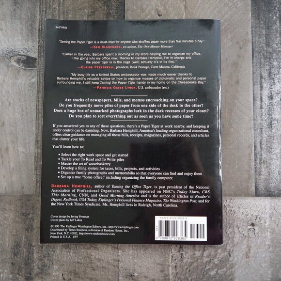 Taming the Paper Tiger: Organizing the Paper in Your Life Barbara Hemphill PB - Picture 2 of 6